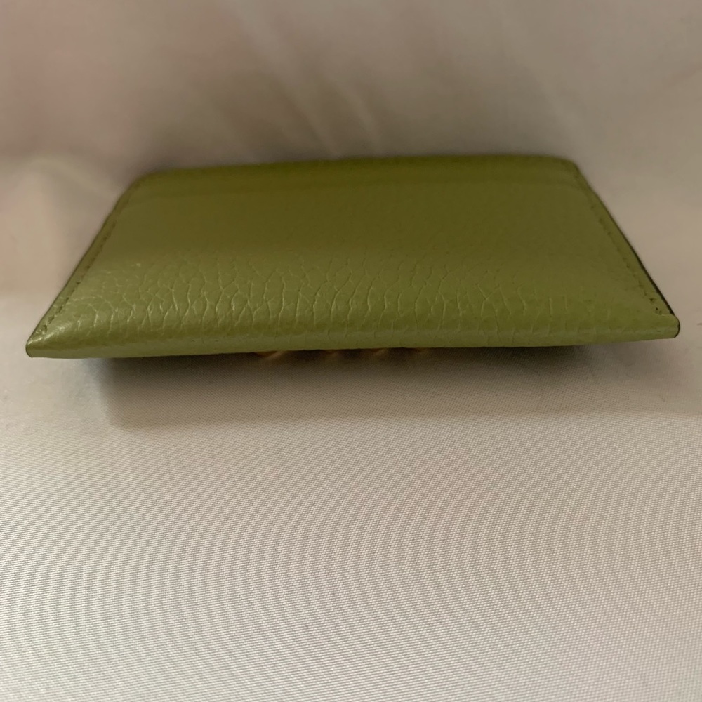 Authentic NWT MK Reed Pebble Leather Cardholder/Case Olive Green - Picture 6 of 7